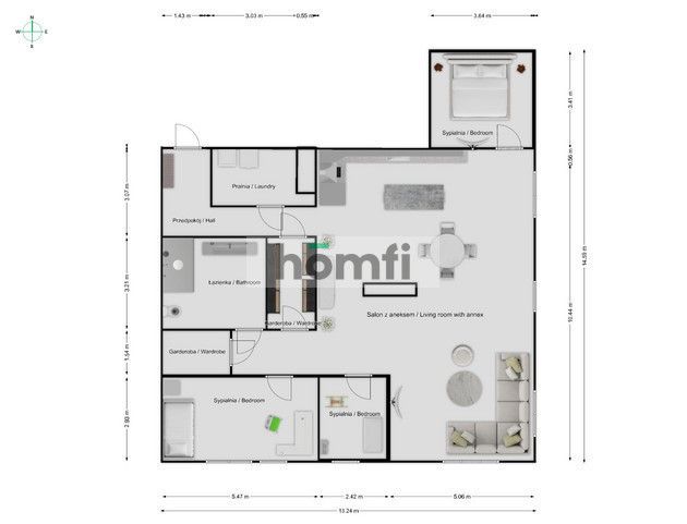 Apartament 136 m²; 4 pokoje; 2 miejsca parkingowe - Mieszkanie - Sprzedaż - Dąbrowa Górnicza, Gołonóg