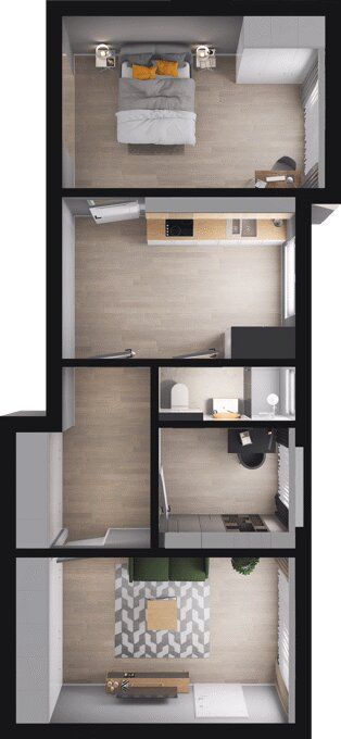 3 rooms apartment, garagge, Szobiszowice, to renovation - Квартира - Продаж - Gliwice, Szobiszowice