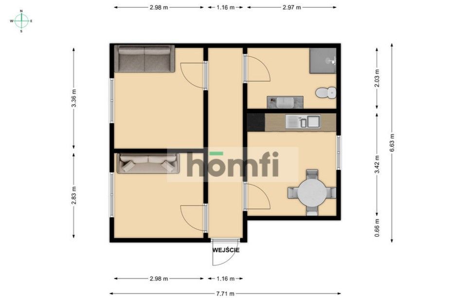 Ground floor apartment after general renovation 49m2 - Apartment - Sale - Miechowski, Miechów