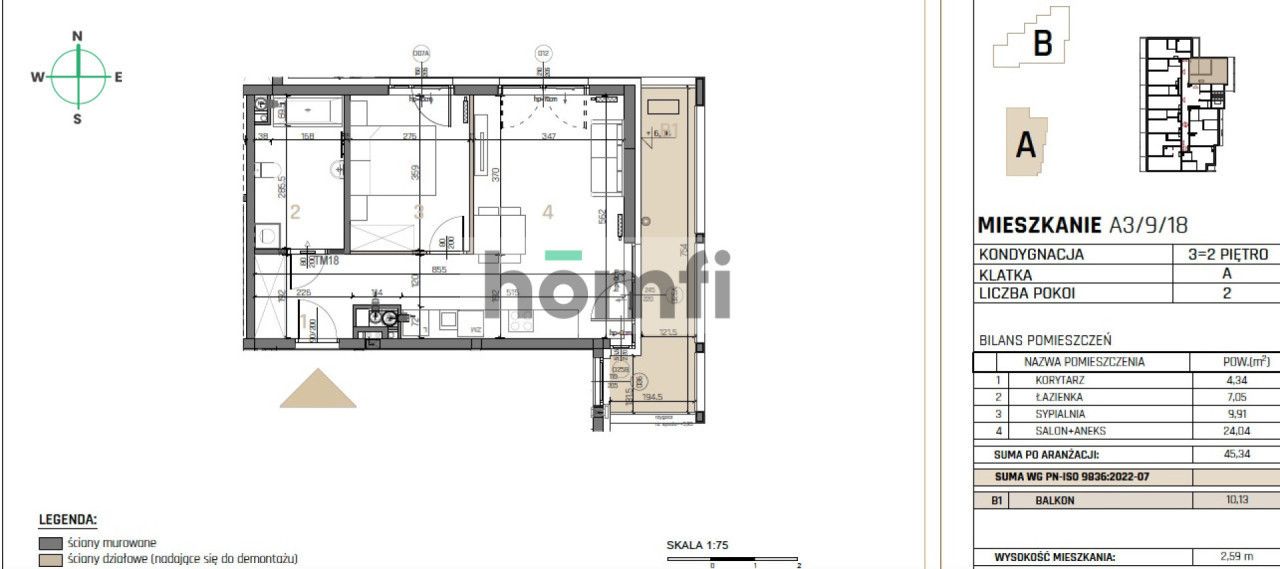 Two-room apartment with a 10 m² balcony - Квартира - Продаж - Kielce, Nowy Folwark