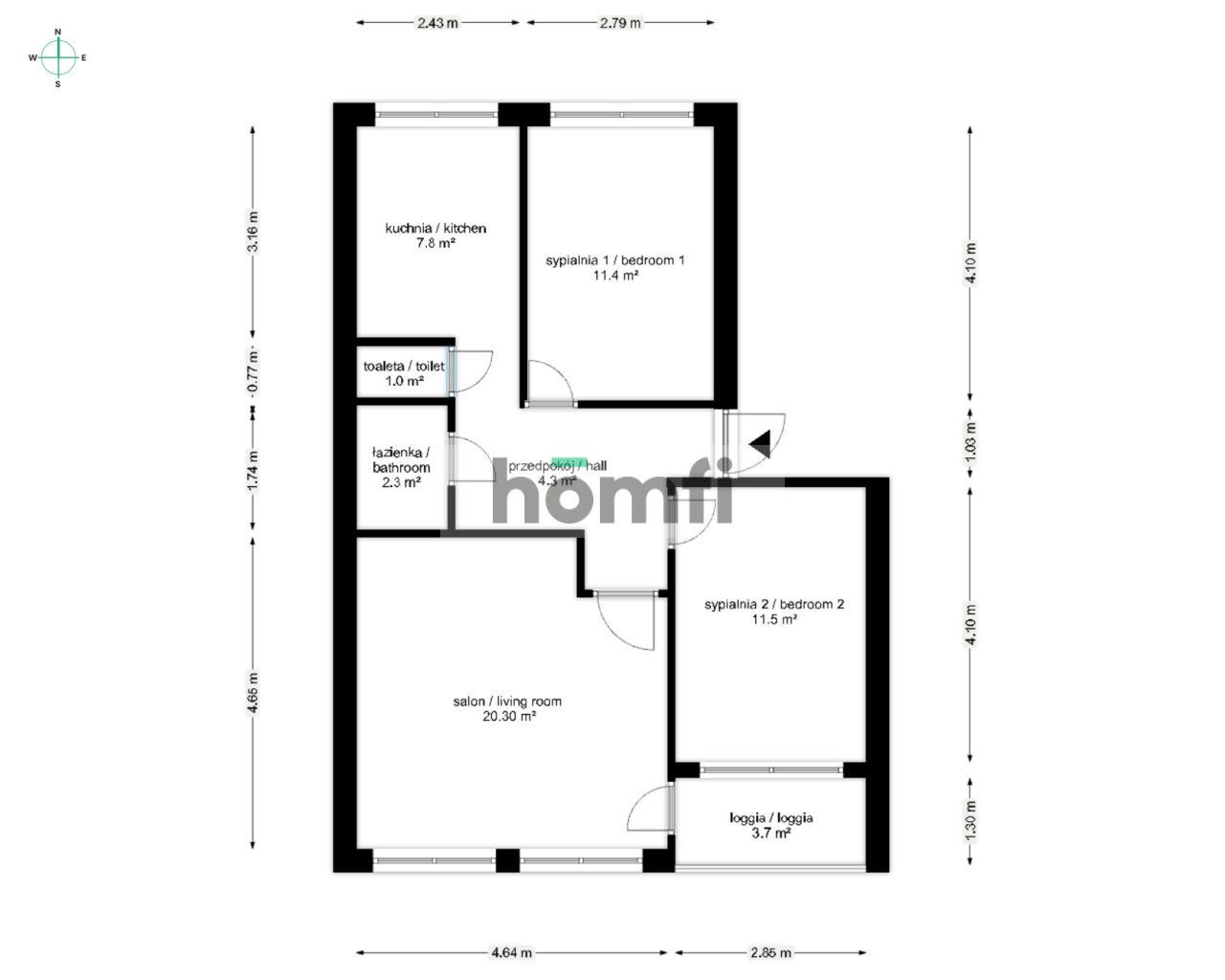 3-Room Apt. | Func. Layout | LOGGIA | BASEMENT - Квартира - Продаж - Wrocław, Psie Pole