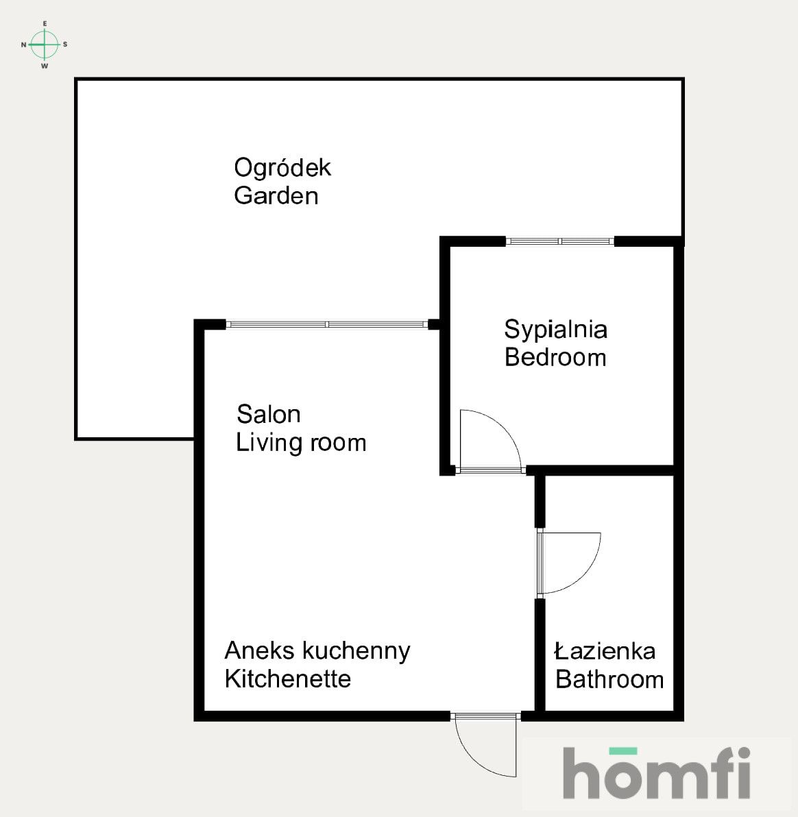 2 room apartment with garden | Bronowice - Apartment - Rent - Kraków, Krowodrza / Bronowice