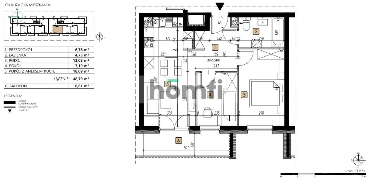 Nowe mieszkanie Węglin 48,79 - Mieszkanie - Sprzedaż - Lublin, Węglin Południowy