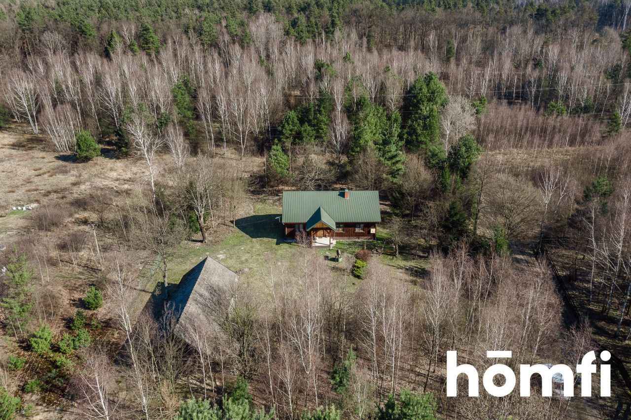 For sale wooden house in the forest with a plot of 80 ares - House - Sale - Dębicki, Pilzno / Machowa