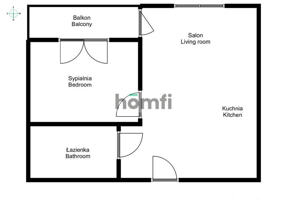Modern apartment in the Centre - Bulwary Książęce - 2 room, 39 sqm - Квартира - Оренда - Wrocław, Śródmieście