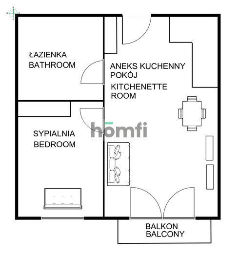 apartment in Gdańsk in the Chełm district, 2 rooms, new for rent, above-ground parking space - Apartment - Rent - Gdańsk, Chełm