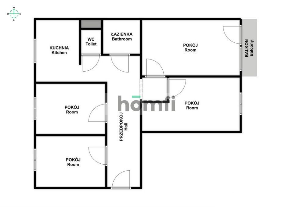 Bright, four-room aparment with a balcony for a family in Tarnów! - Apartment - Rent - Tarnów, Grabówka