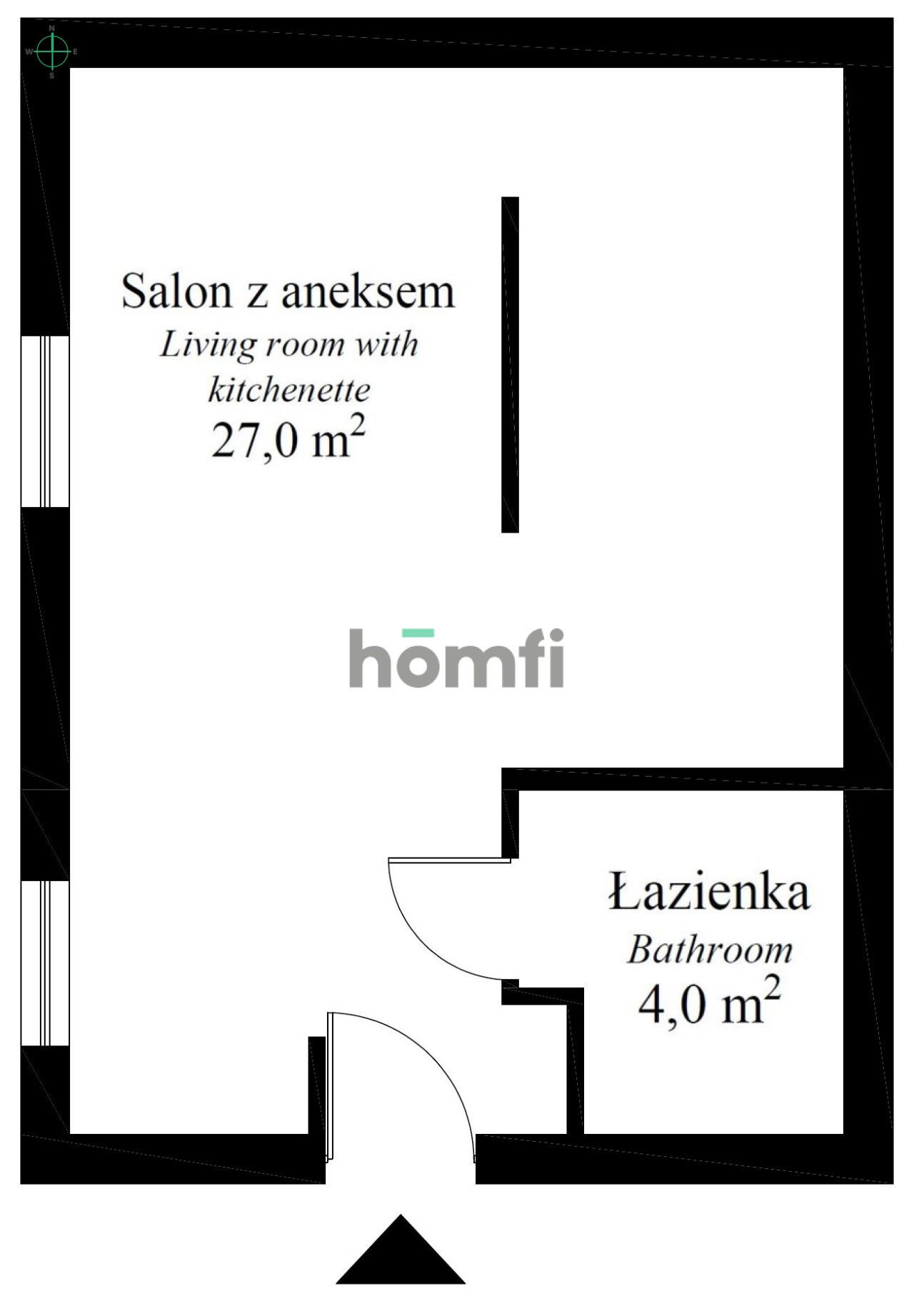 Studio apartment 31.8m2 with AIR CONDITIONING - for renovation - Квартира - Продаж - Lublin, Bronowice