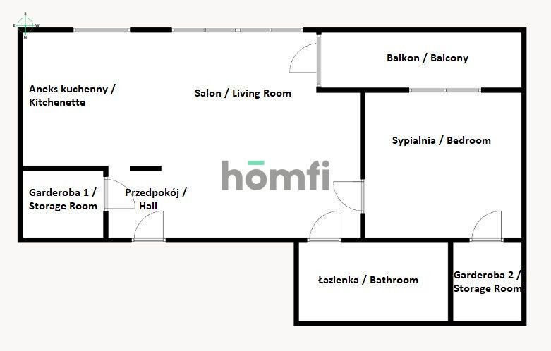 Mieszkanie 2 pok, 2 garderoby, klimatyzacja 50m2 (ul. Miłkowskiego/Ruczaj) - Mieszkanie - Wynajem - Kraków, Ruczaj