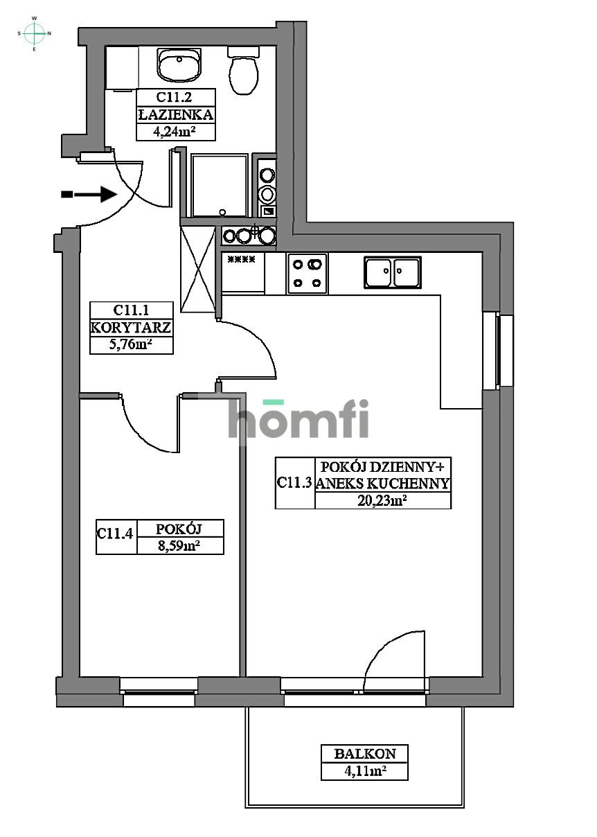 NOWE 2pok, duża piwnica, niskie opłaty - Mieszkanie - Wynajem - Tczewski, Tczew
