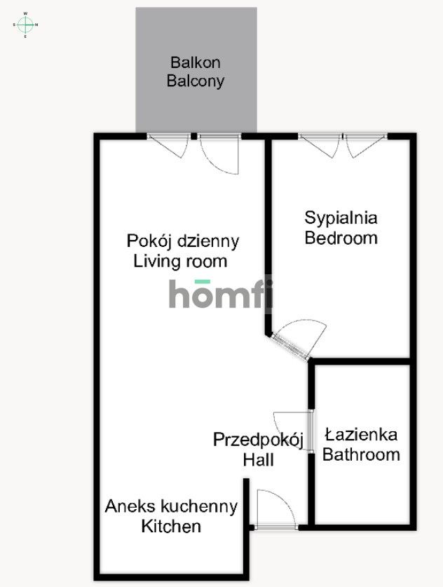2 room apartment on a quiet housing estate ul. Wojaczka - Квартира - Оренда - Wrocław, Psie Pole / Sołtysowice