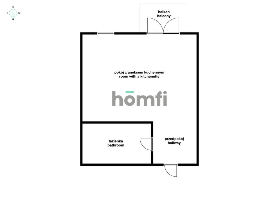 Kawalerka z balkonem - Konduktorska JAGODNO - Mieszkanie - Wynajem - Wrocław, Krzyki / Jagodno