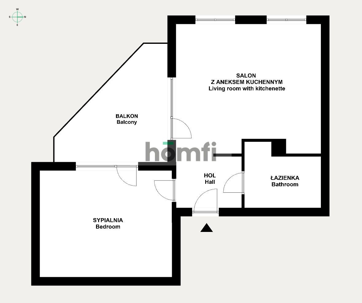 Spacious, 2-room, large terrace - intimate area - Apartment - Sale - Wrocław, Krzyki / Wojszyce