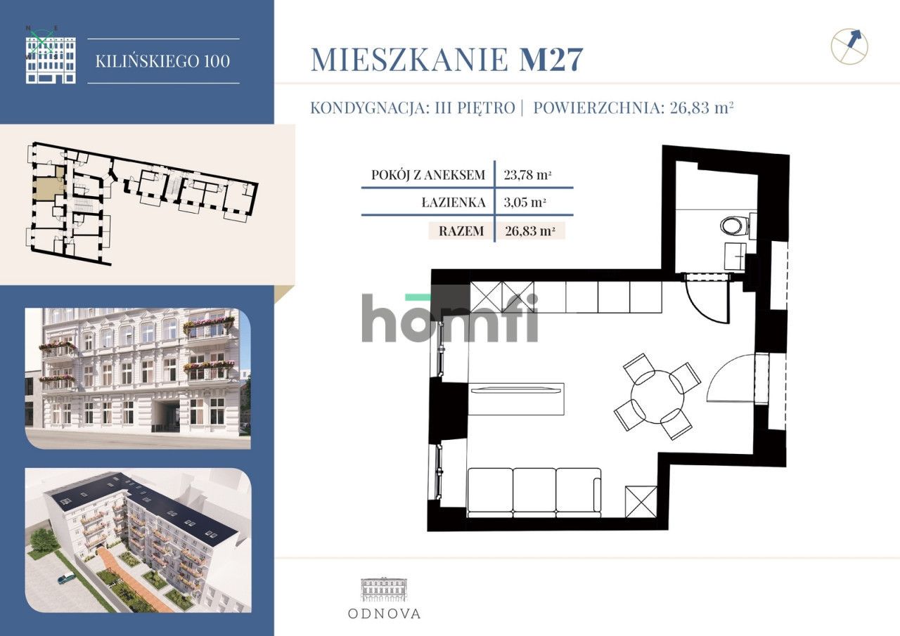 Wysoka kawalerka przy Parku Sienkiewicza - Mieszkanie - Sprzedaż - Łódź, Śródmieście