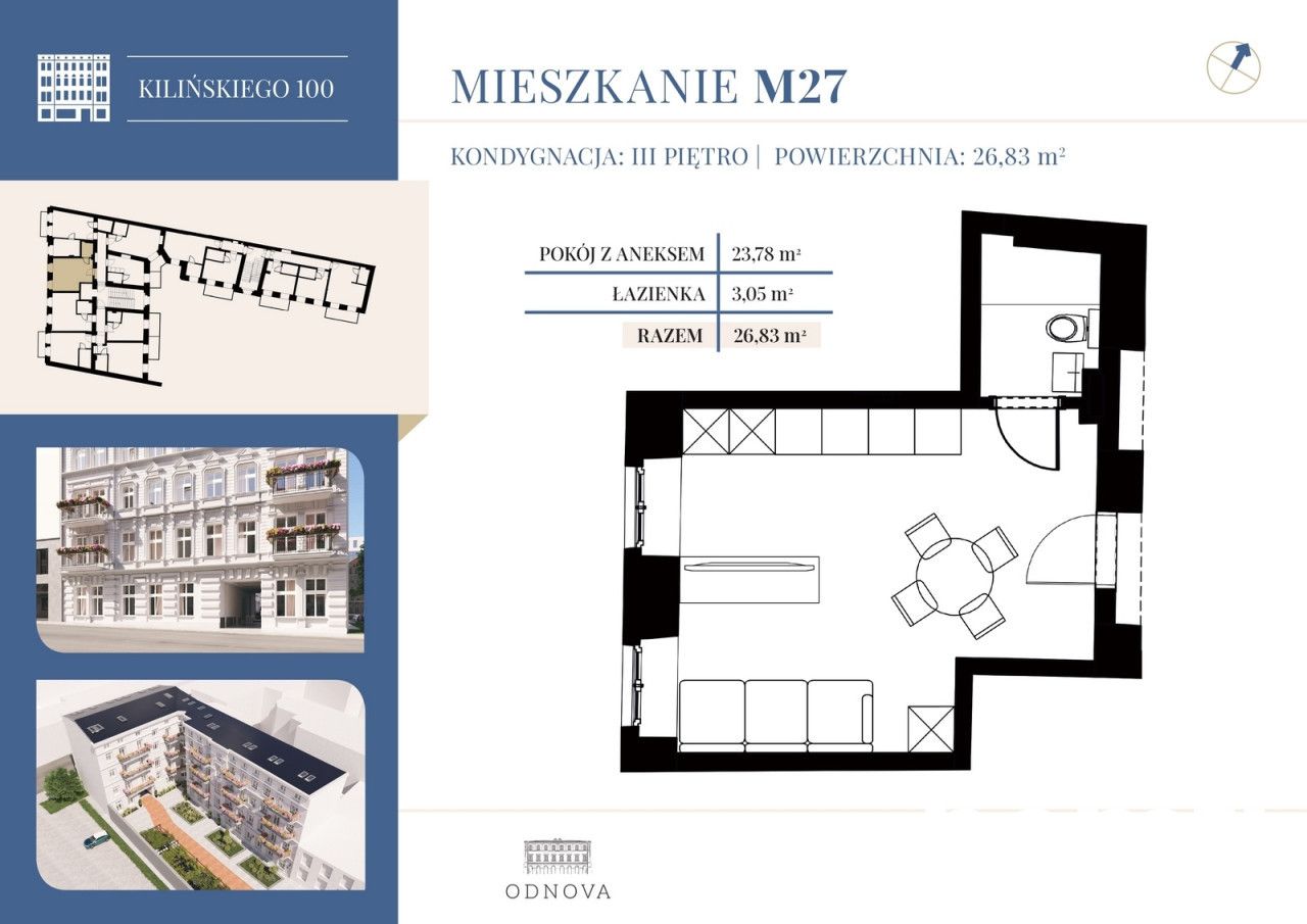Wysoka kawalerka przy Parku Sienkiewicza - Mieszkanie - Sprzedaż - Łódź, Śródmieście