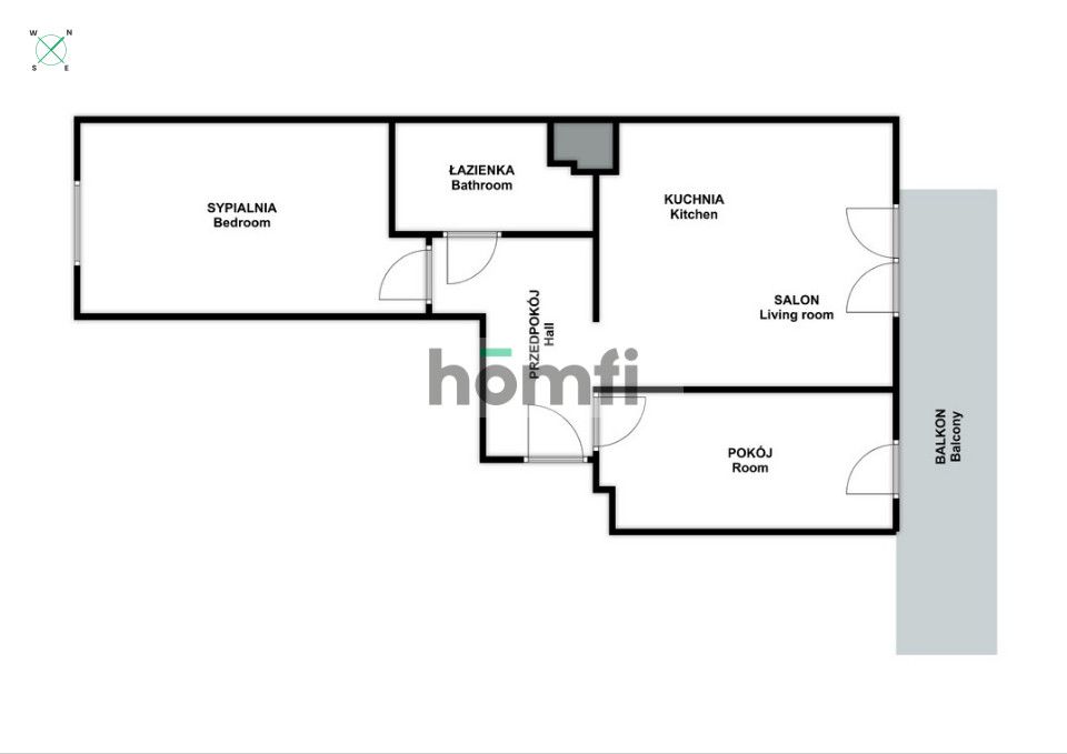 New 3-Room Apartment with a Large Balcony | Krakow, Podedworze - Apartment - Rent - Kraków, Podgórze / Piaski Wielkie