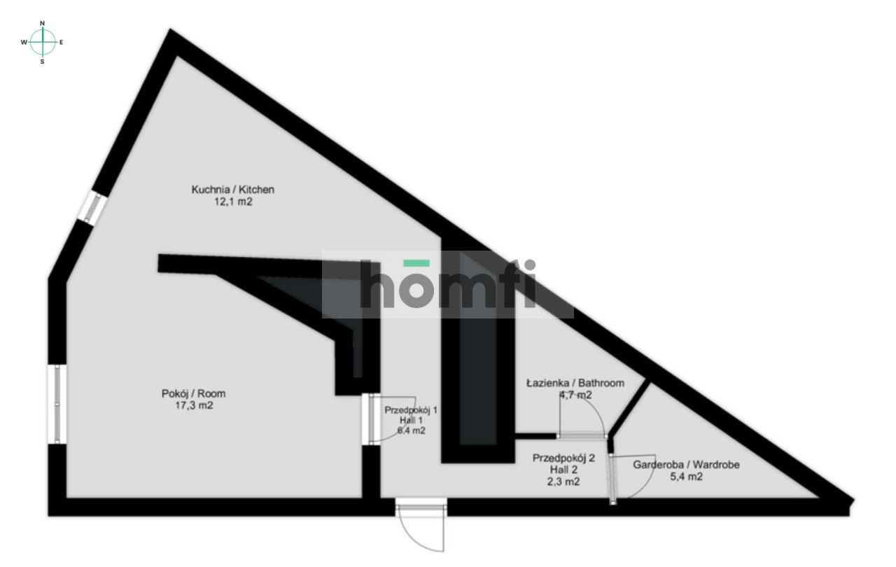 2 rooms | 47.10 m² | Stare Podgorze ul. Lwowska 2 - Квартира - Продаж - Kraków, Podgórze