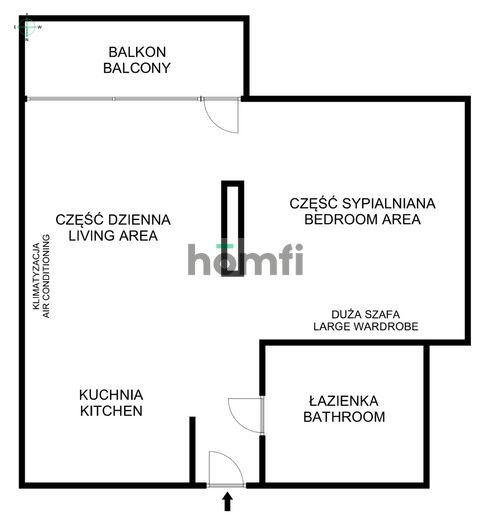BRIGHT STUDIO APARTMENT WITH AIR CONDITIONING | BALCONY | UNDERGROUND PARKING | WIELICZKA PARK CZARNOCHOWICE NEAR KRAKÓW - Apartment - Rent - Wielicki, Wieliczka / Czarnochowice