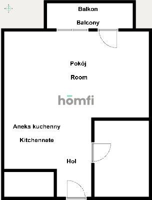 Studio 26 sqm, balcony, last floor - Apartment - Rent - Kraków, Krowodrza / Prądnik Biały