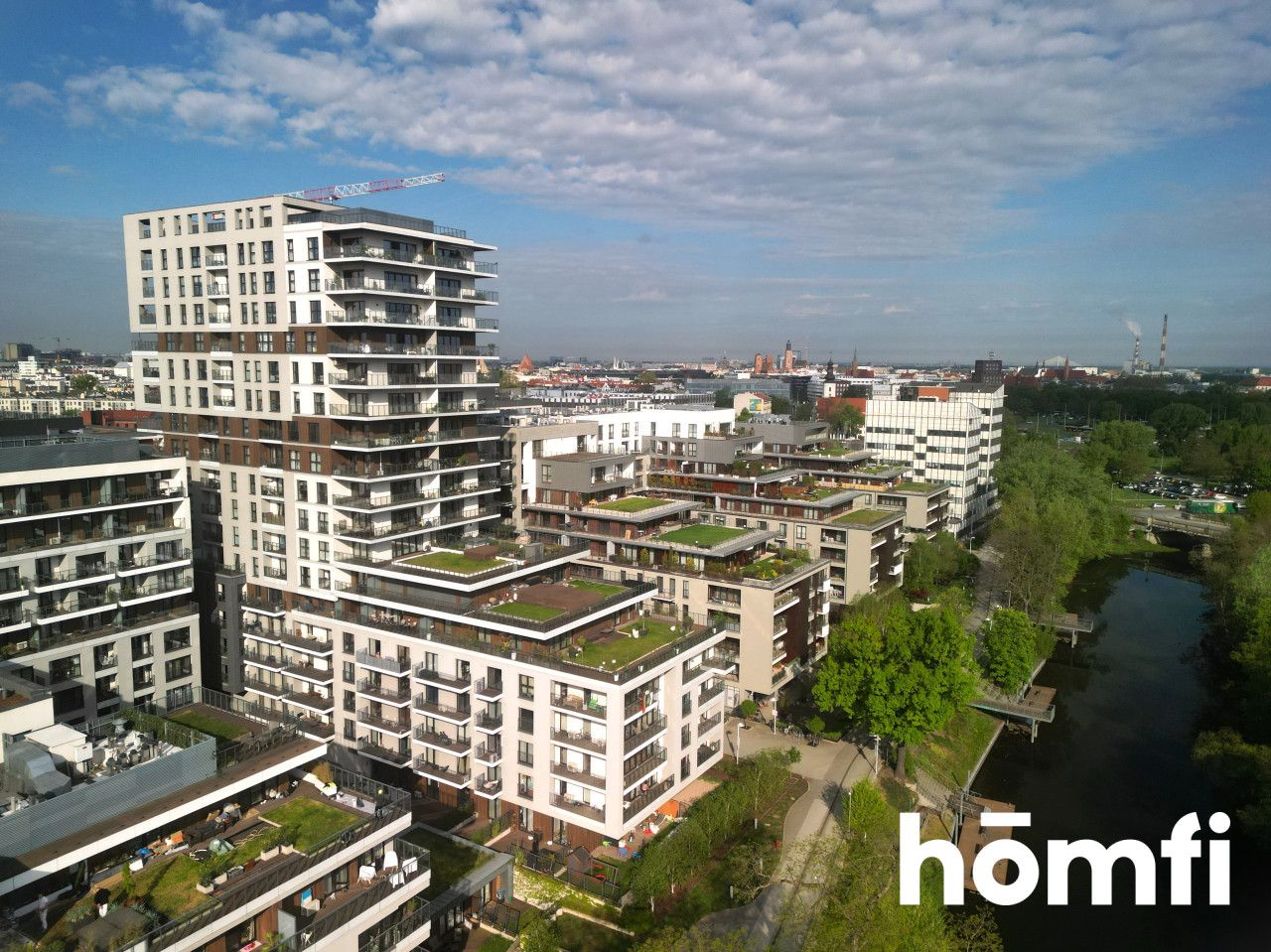 2 - room - 49 m2, balcony, garage, air conditioning / Walońska / Angel River - Apartment - Sale - Wrocław, Krzyki