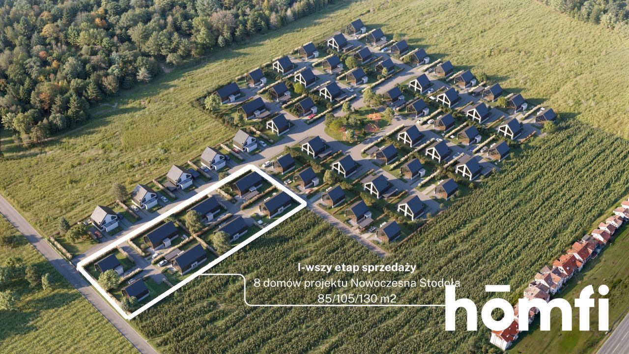 Murowqane domy w stanie deweloperskim w projekcie nowoczesnej Stodoły na nowym osiedlu we Wsoli - Dom - Sprzedaż - Radomski, Jedlińsk / Wsola