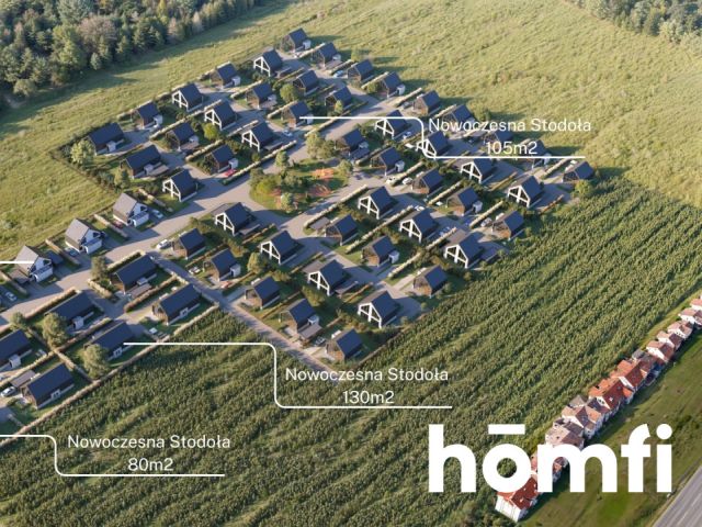 Murowqane domy w stanie deweloperskim w projekcie nowoczesnej Stodoły na nowym osiedlu we Wsoli - Dom - Sprzedaż - Radomski, Jedlińsk / Wsola
