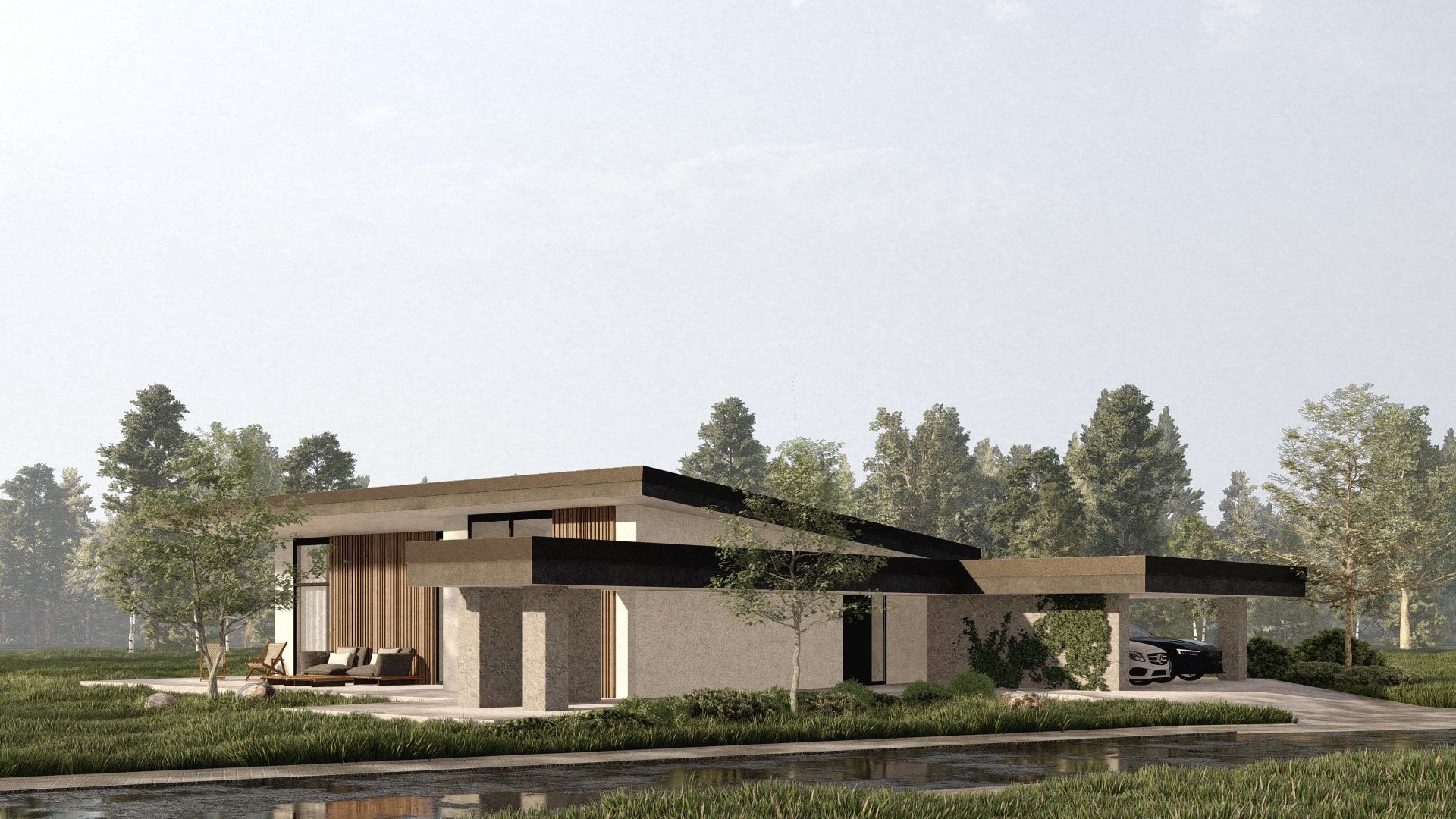 Passive single-storey house ready to move in - House - Sale - Gorzowski, Kłodawa / Rybakowo