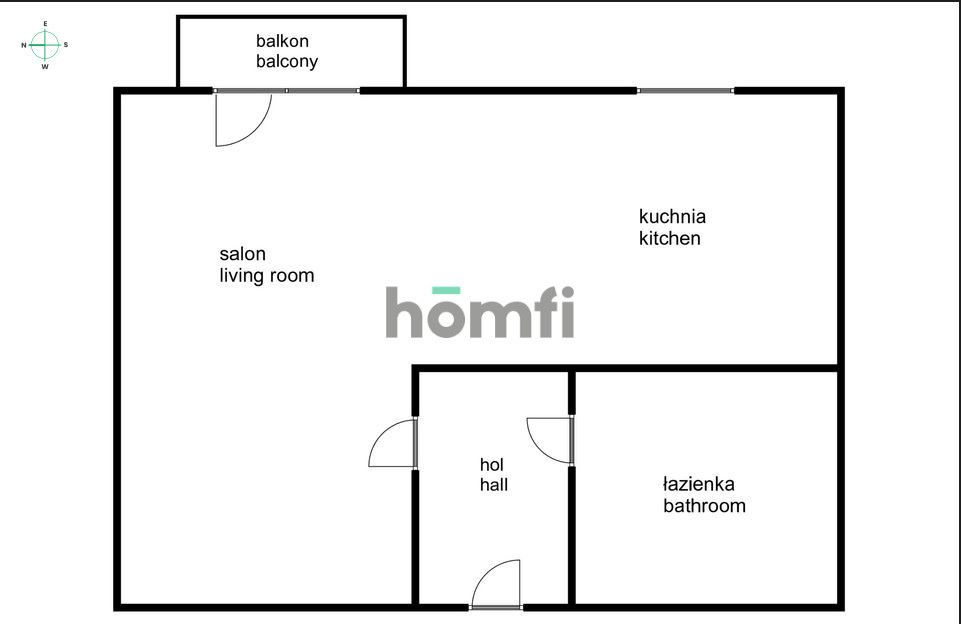 COZY STUDIO APARTAMENT WITH BALCONY | KLECINA - Apartment - Rent - Wrocław, Krzyki / Klecina