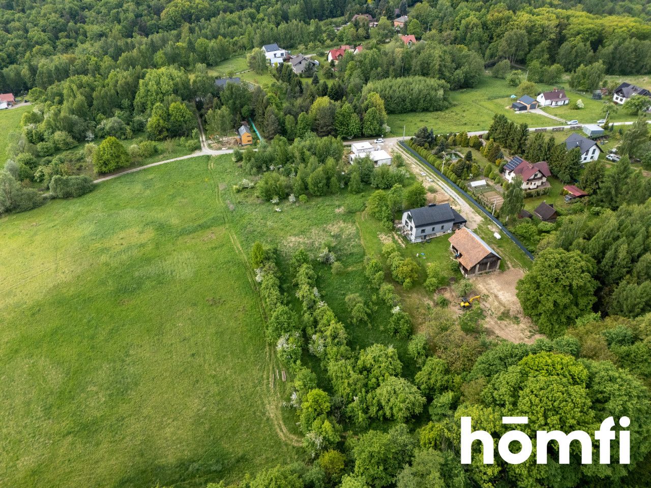 A scenic building plot with an orchard and a stream - Plot - Sale - Wielicki, Wieliczka / Grajów