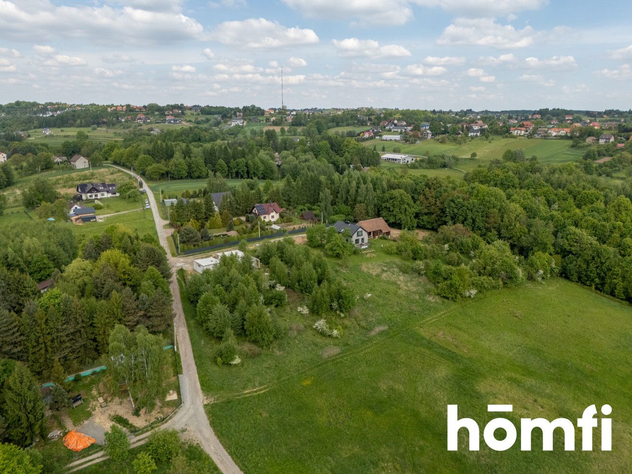 A scenic building plot with an orchard and a stream - Plot - Sale - Wielicki, Wieliczka / Grajów
