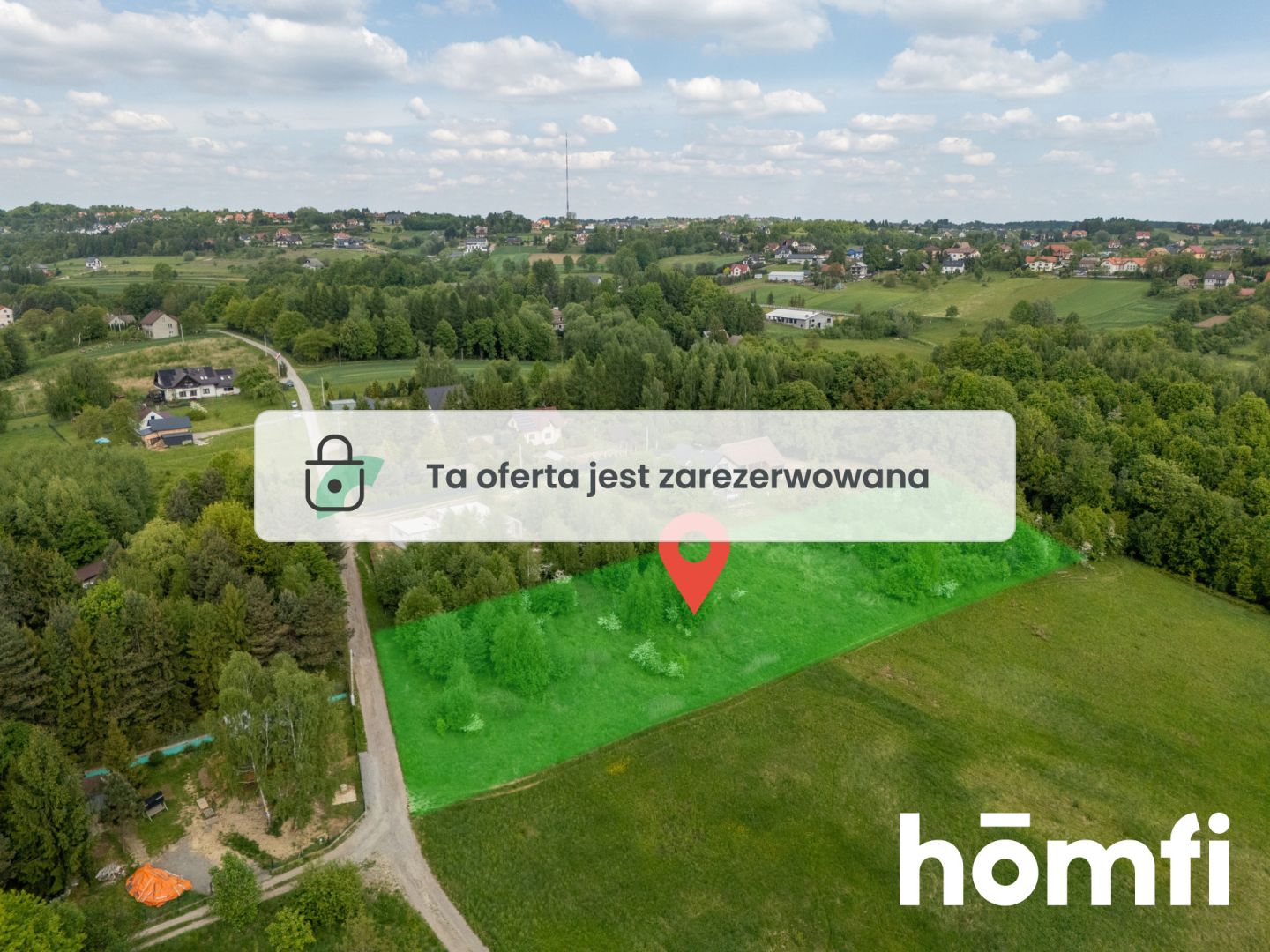 A scenic building plot with an orchard and a stream - Plot - Sale - Wielicki, Wieliczka / Grajów