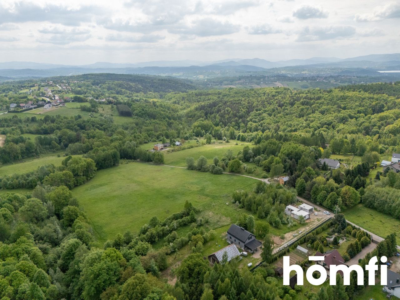 A scenic building plot with an orchard and a stream - Plot - Sale - Wielicki, Wieliczka / Grajów