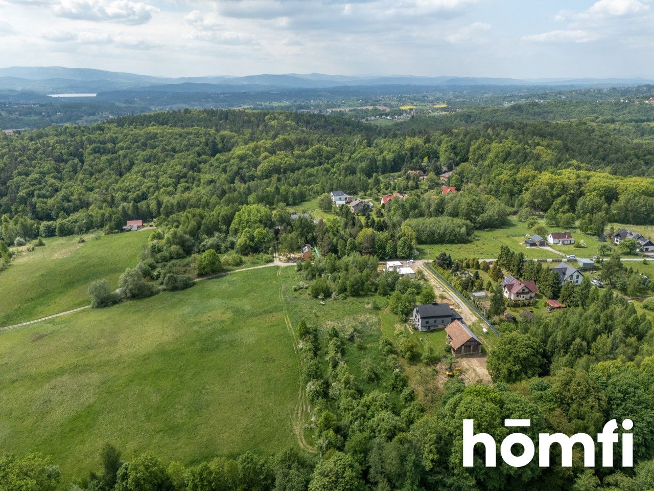 A scenic building plot with an orchard and a stream - Plot - Sale - Wielicki, Wieliczka / Grajów