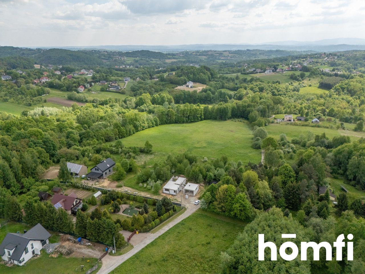 A scenic building plot with an orchard and a stream - Plot - Sale - Wielicki, Wieliczka / Grajów