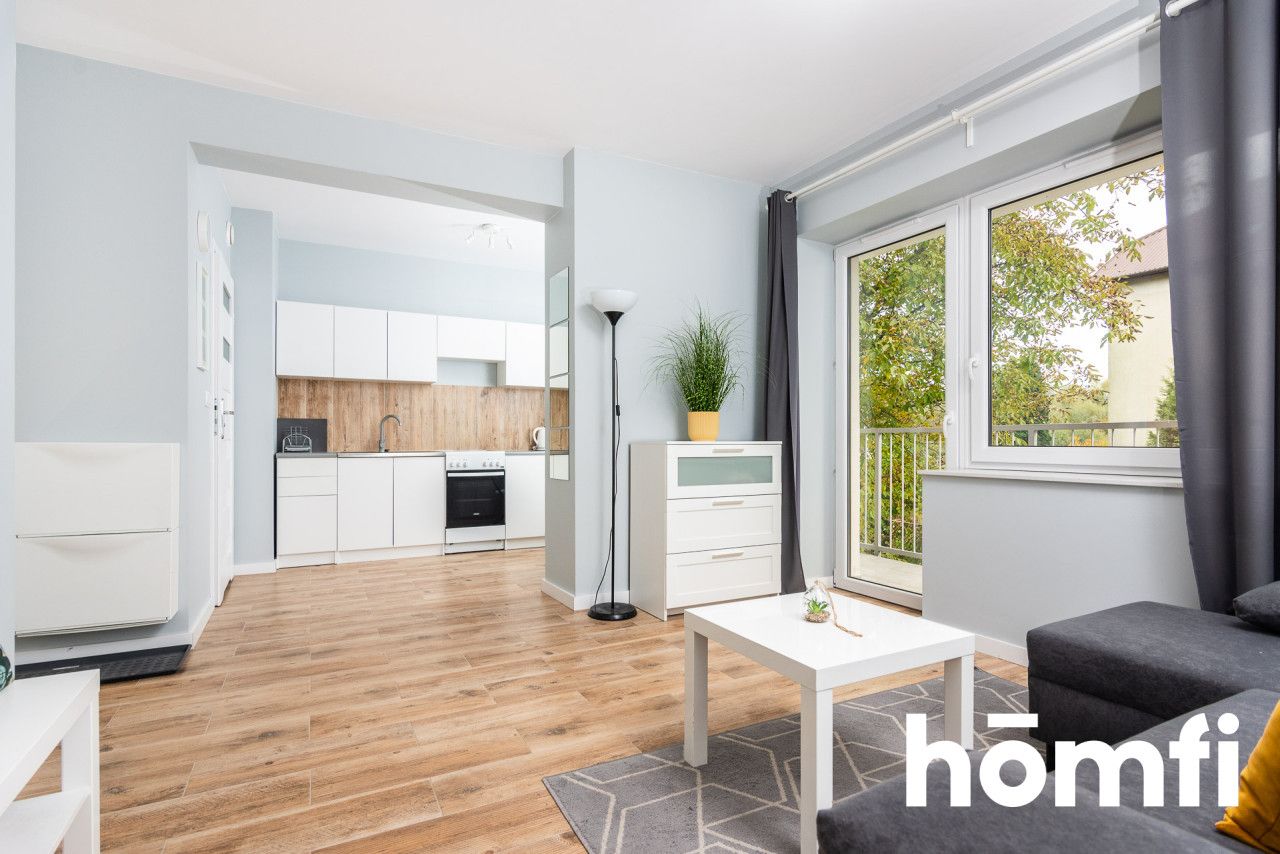 Cozy studio apartment with a large balcony in green area at Rakuś street - Apartment - Rent - Kraków, Podgórze / Bieżanów-Prokocim