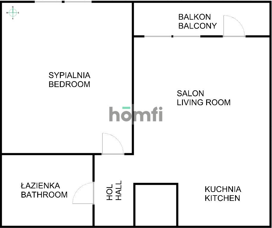 2-room with balcony / Drzewieckiego - Apartment - Rent - Wrocław, Fabryczna / Gądów Mały