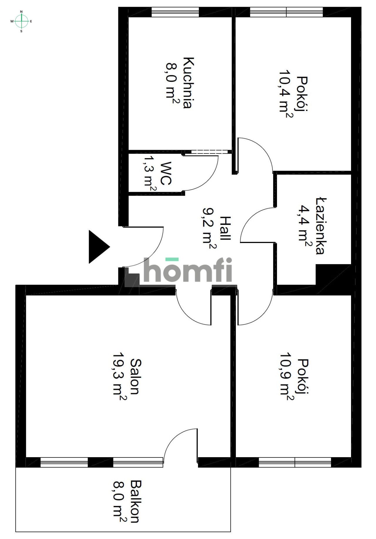 Przestronne 3 pokojowe mieszkanie na Czubach - Mieszkanie - Wynajem - Lublin, Czuby Południowe
