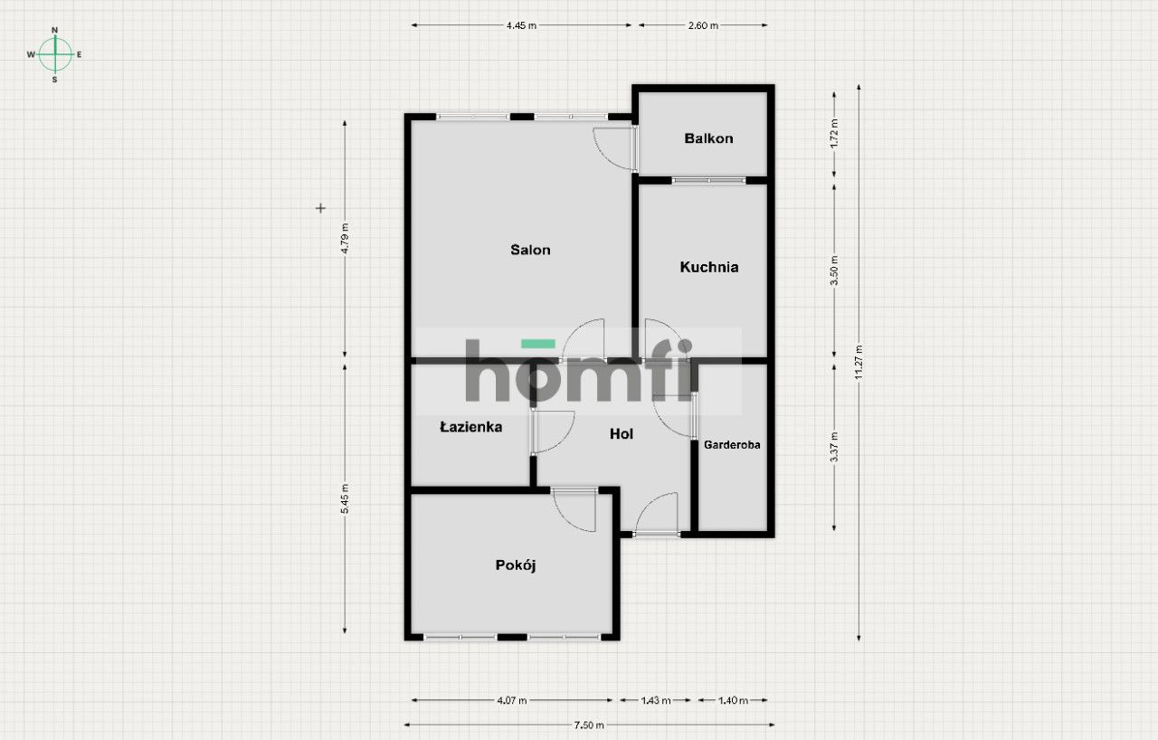 2 pokoje + garderoba. Doskonała lokalizacja - Mieszkanie - Sprzedaż - Toruń, Koniuchy