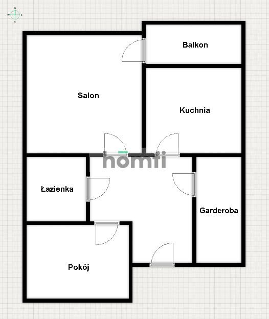 2 pokoje + garderoba. Doskonała lokalizacja - Mieszkanie - Sprzedaż - Toruń, Koniuchy