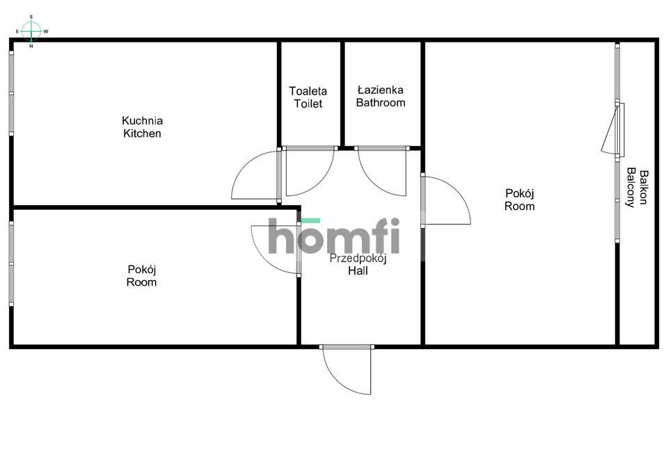 2 room flat 50sqm, separate kitchen, near Sky Tower - Apartment - Sale - Wrocław, Stare Miasto
