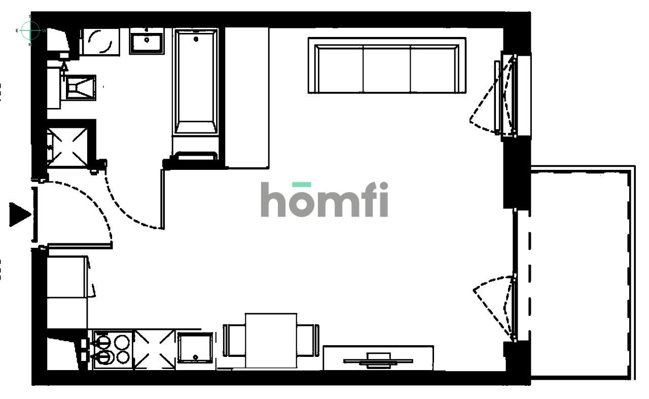Studio apartment available immediately, new housing estate - Apartment - Rent - Gdańsk, Oruńskie Przedmieście
