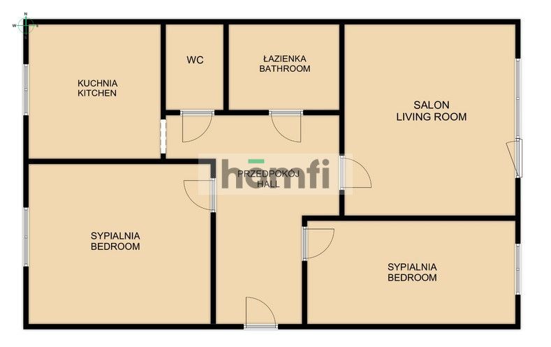3 room, Prędocinek housing estate - Apartment - Rent - Radom, Prędocinek