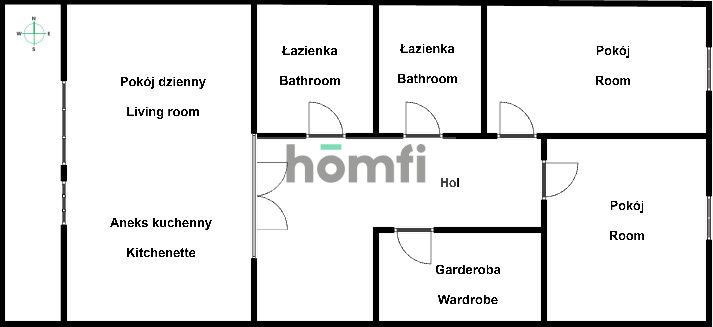 3 rooms, 2 bathrooms, wardrobe, Al.29 Listopada - Квартира - Оренда - Kraków, Śródmieście