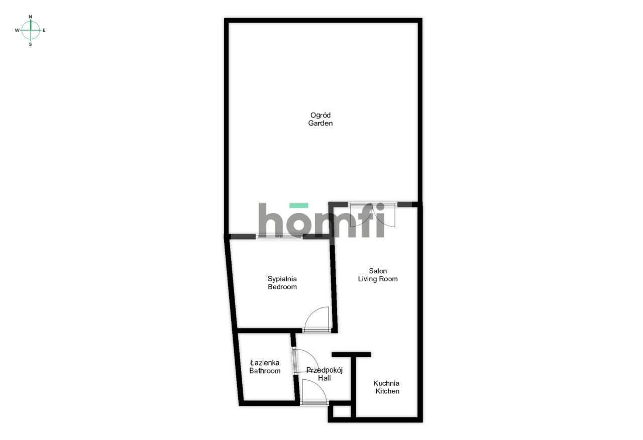 2-ROOM APARTMENT WITH A GARDEN | FIRST-TIME RENTAL - Apartment - Rent - Wrocław, Psie Pole