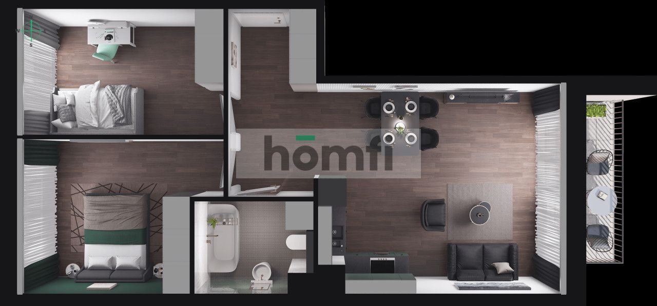 NA SPRZEDAŻ !! 3 pokojowe mieszkanie z garażem podziemnym ul:Walerego Sławka/Wola Duchacka - Mieszkanie - Sprzedaż - Kraków, Podgórze / Podgórze Duchackie