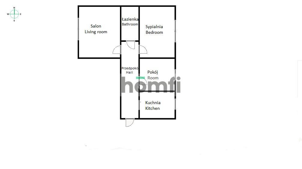 Na sprzedaż 3-pokojowe rozkładowe mieszkanie przy alei Hallera - Mieszkanie - Sprzedaż - Wrocław, Krzyki