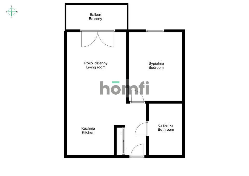 Apartment near Renoma - 2 rooms, 40 sqm - Czysta 4 - Apartment - Rent - Wrocław, Stare Miasto