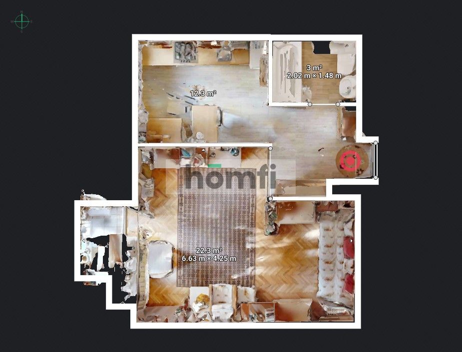 Large studio with a sleeping alcove on Wysoka street - Apartment - Sale - Radom, Śródmieście