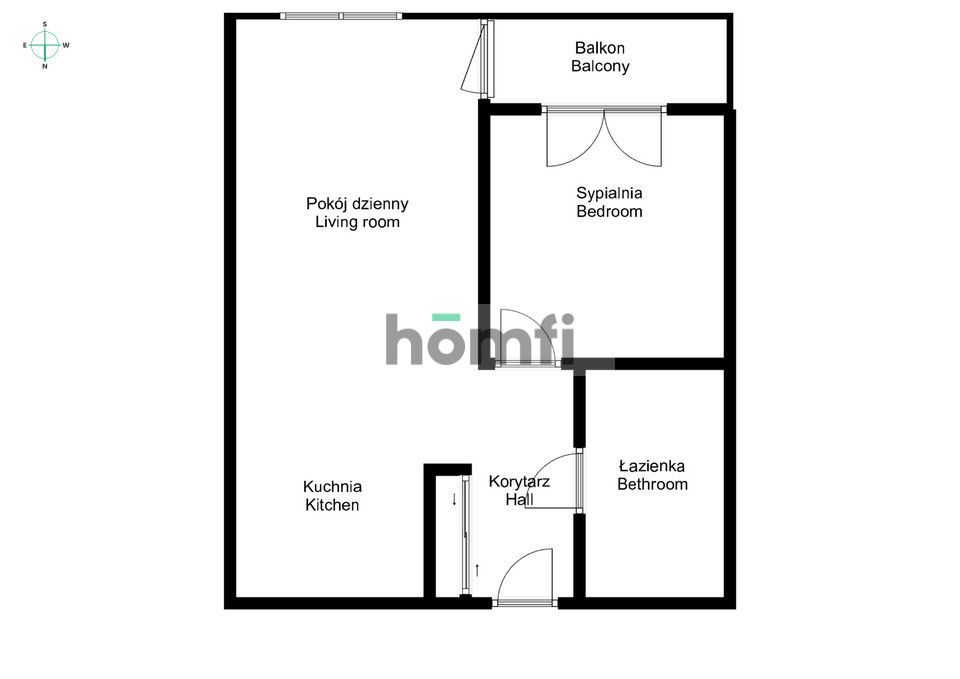 2 room apartment 40sqm - Księcia Witolda - Apartment - Rent - Wrocław, Śródmieście