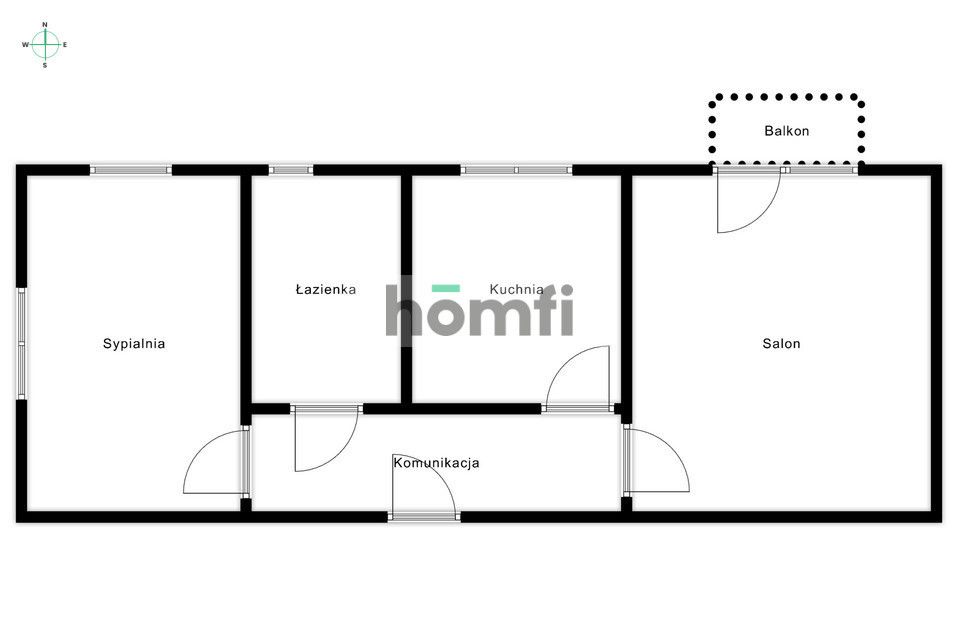 2-room apartment with balcony in City Park - Apartment - Rent - Poznań, Grunwald